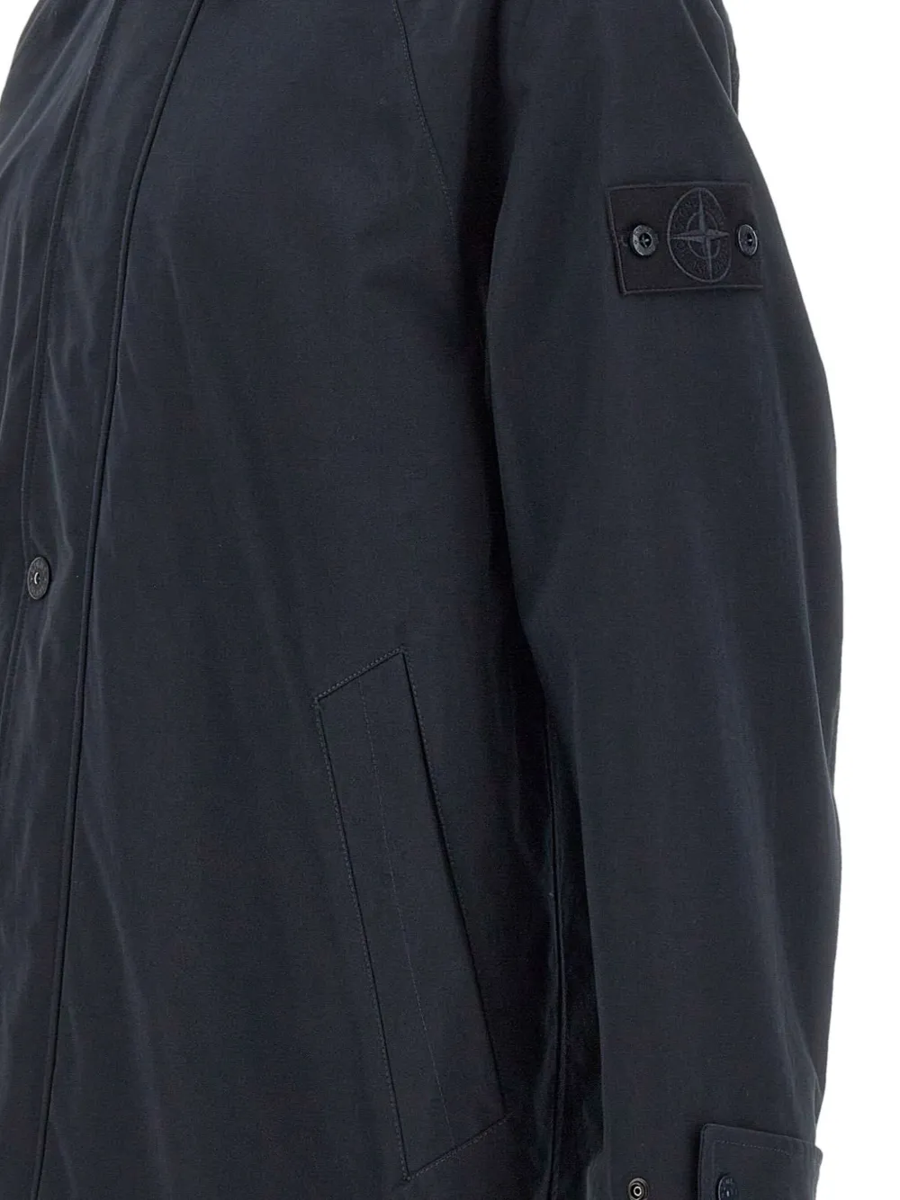 Пальто из органического хлопка Stone Island, синий — фото 4