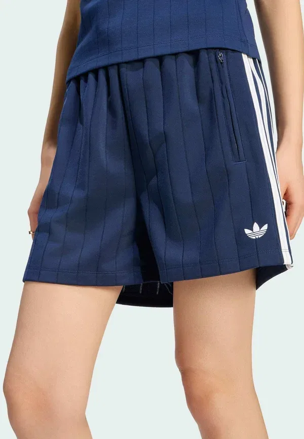 Спортивные штаны Adidas Originals Pinstripe firebird shorts tracksuit bottoms, цвет ночной индиго/белый/серый — фото 4