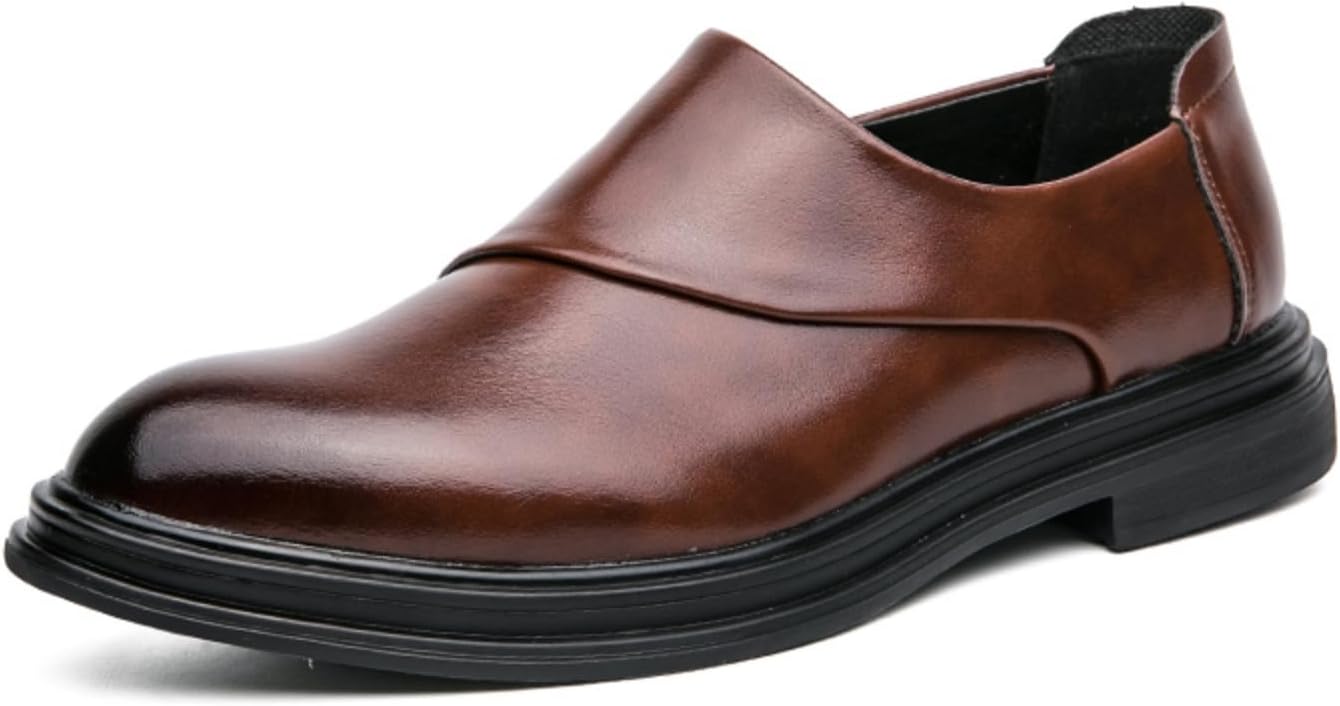 

Мужские лоферы из лоскутной кожи с эластичной вставкой Yrzhgdl, коричневый