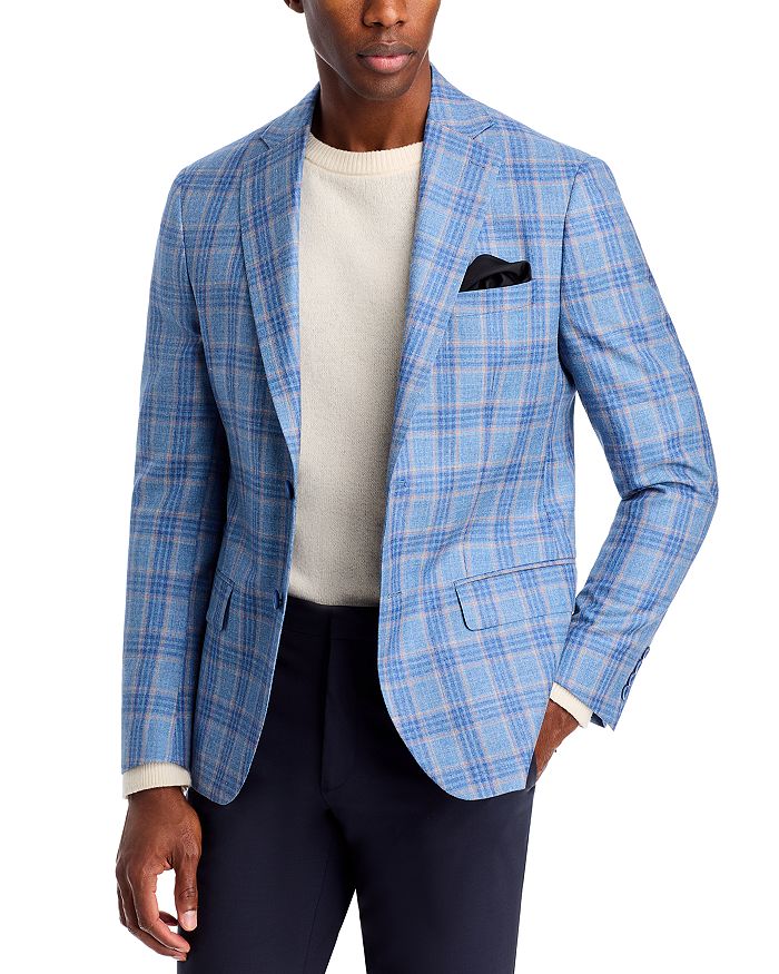 

Спортивное пальто в клетку Slim Fit Robert Graham, синий