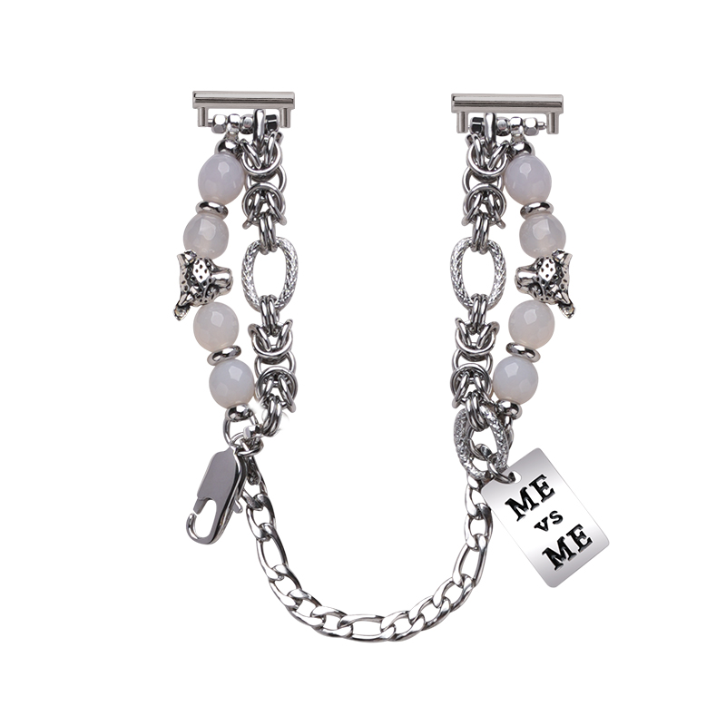 

Ремешок Huawei Совместимость Жемчужный Материал CHENSONG, Жемчужная Металлическая Цепочка Vs Me-Silver