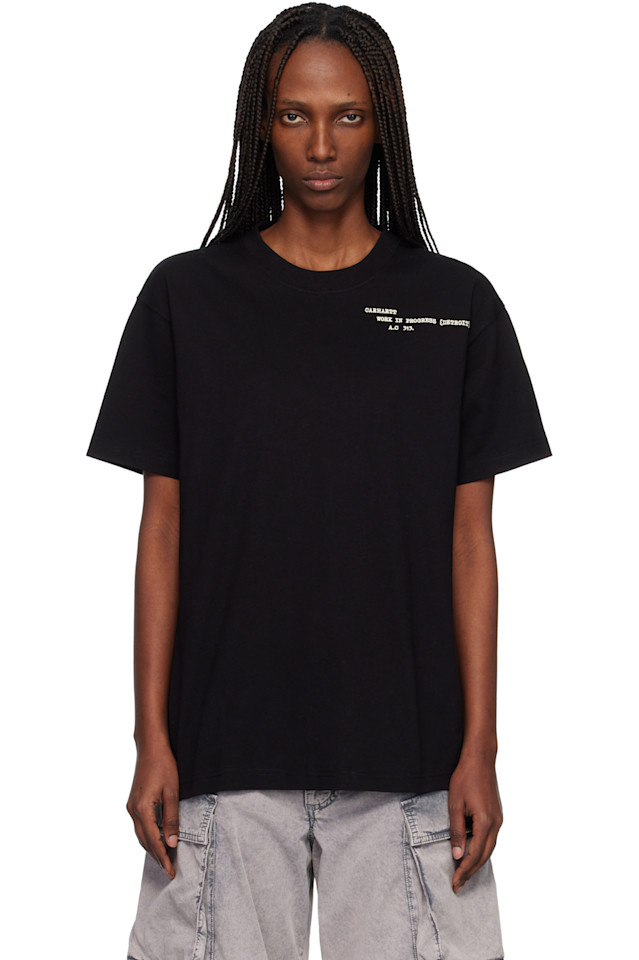 

Футболка с пробитым дырявым краем Carhartt Work In Progress, черный