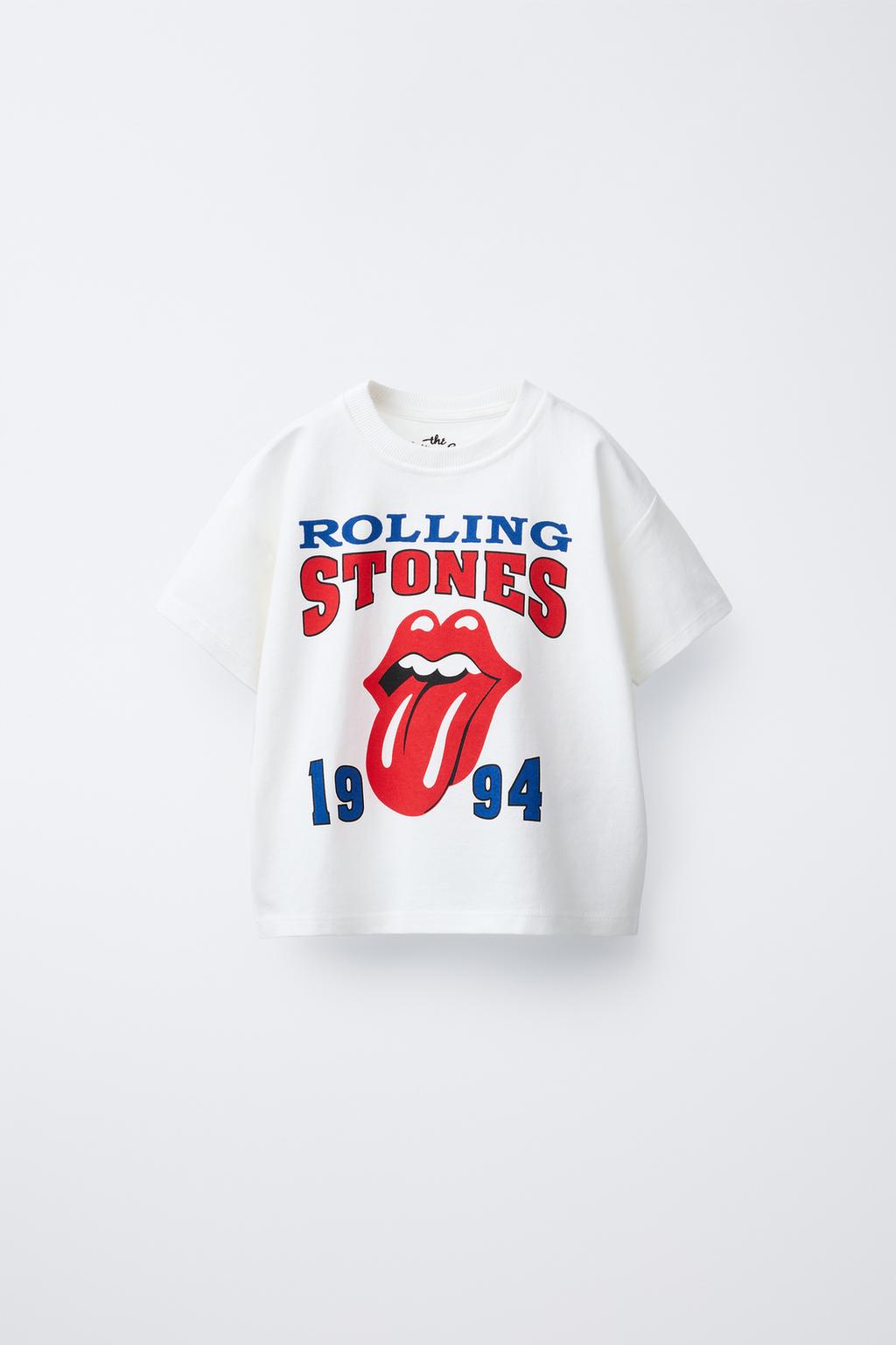 

Футболка rolling stones ZARA, белый