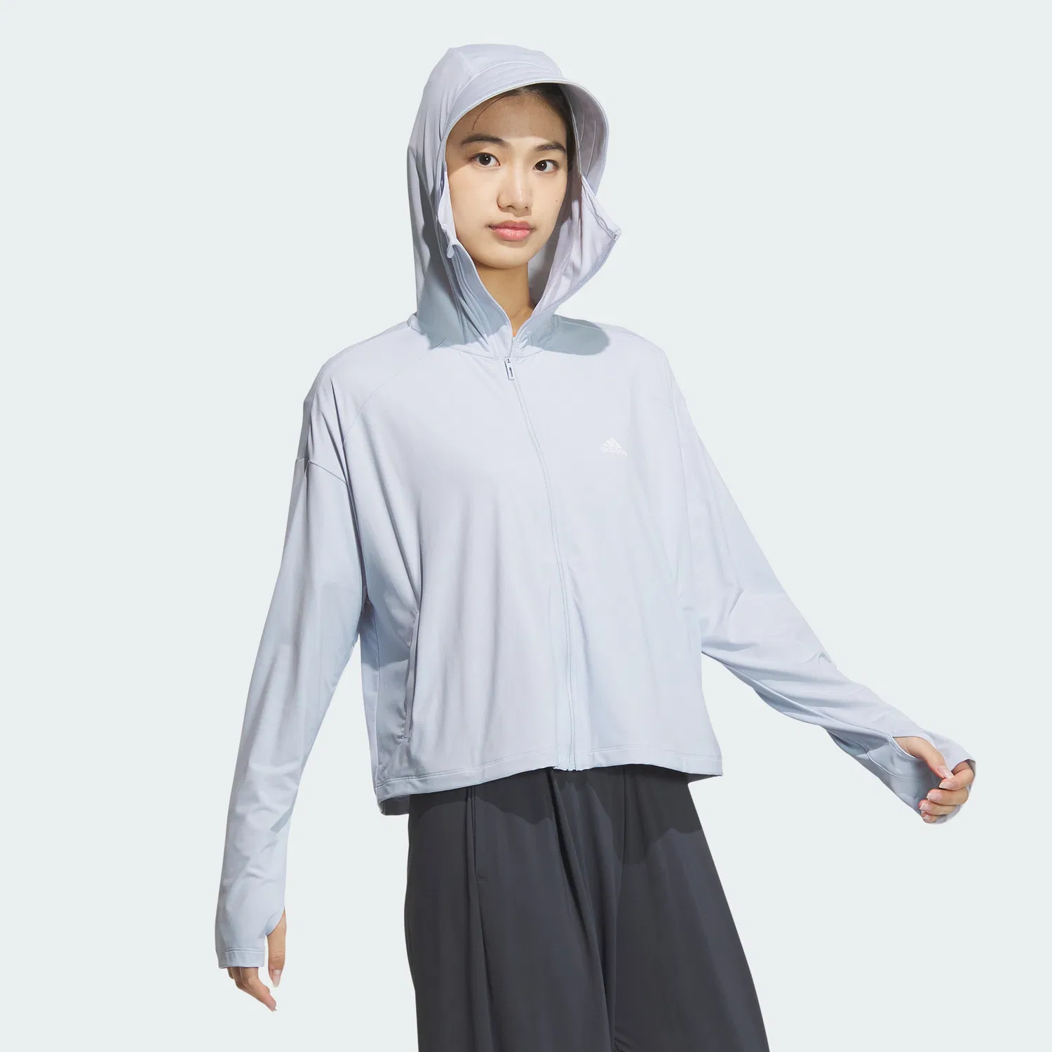 Женская вязаная куртка UPF Halo Blue от Adidas — фото 3