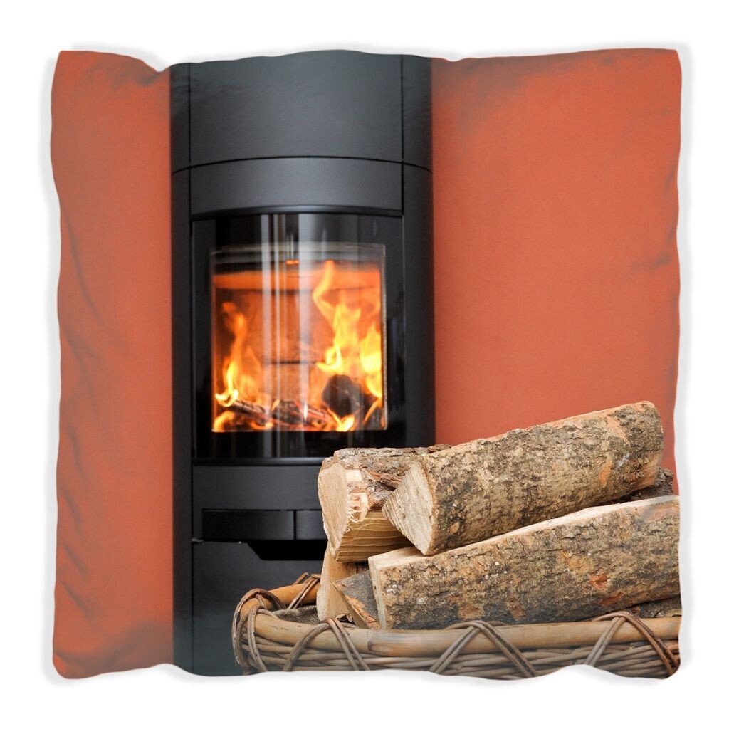 

Подушка Wallario Premium, мягкая поверхность, с романтическим мотивом камина, размер: 40 x 40 см, с белой спинкой