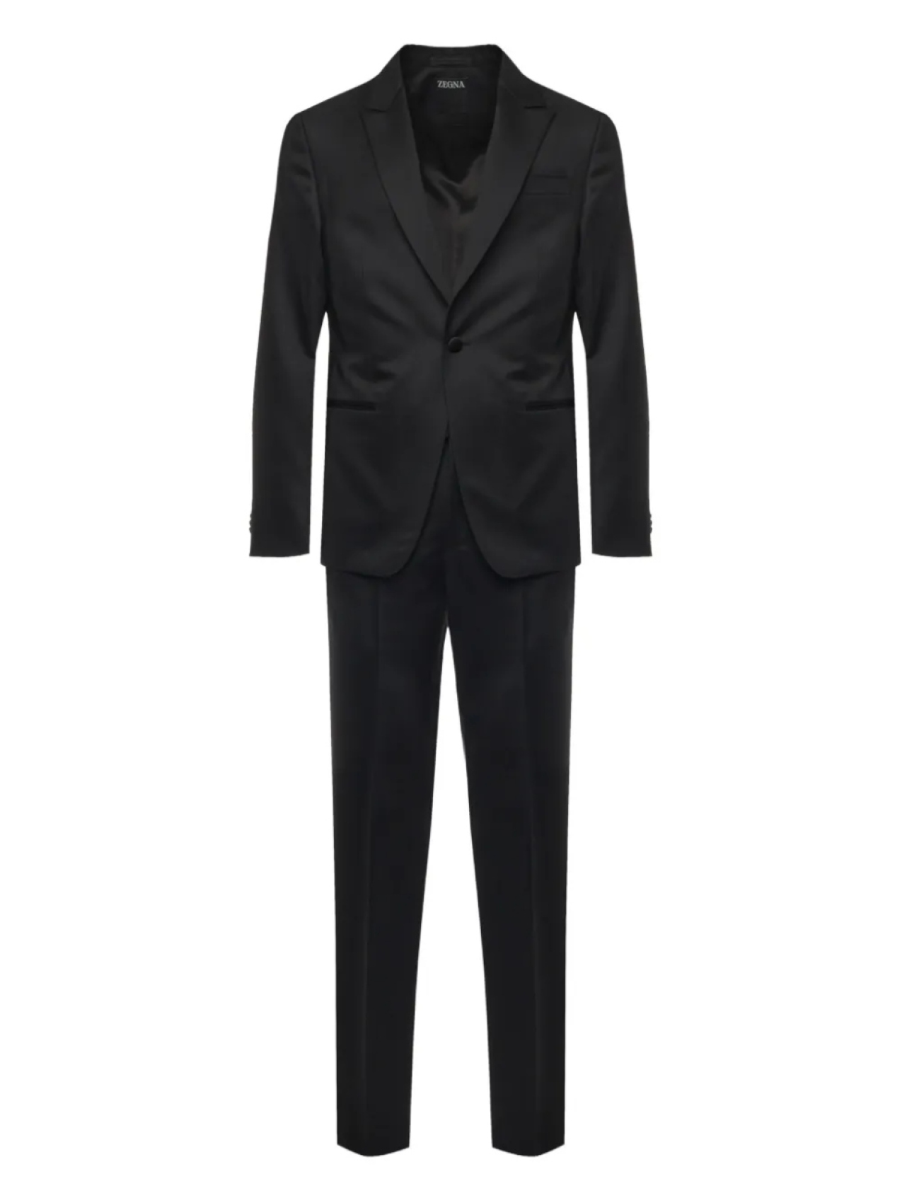 

Однобортный костюм Zegna, черный