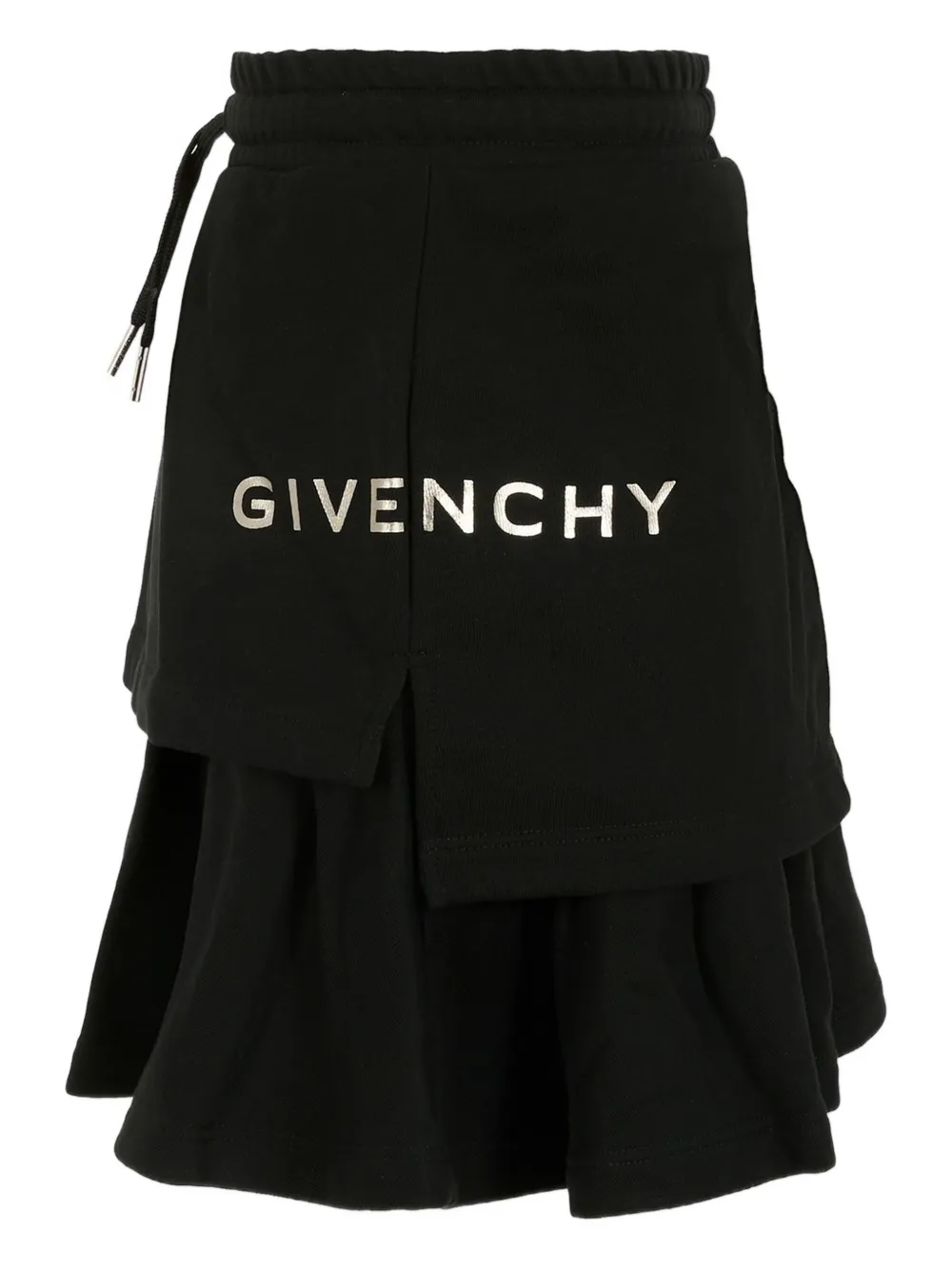 Многослойная юбка с оборками Givenchy Kids, черный — фото 3
