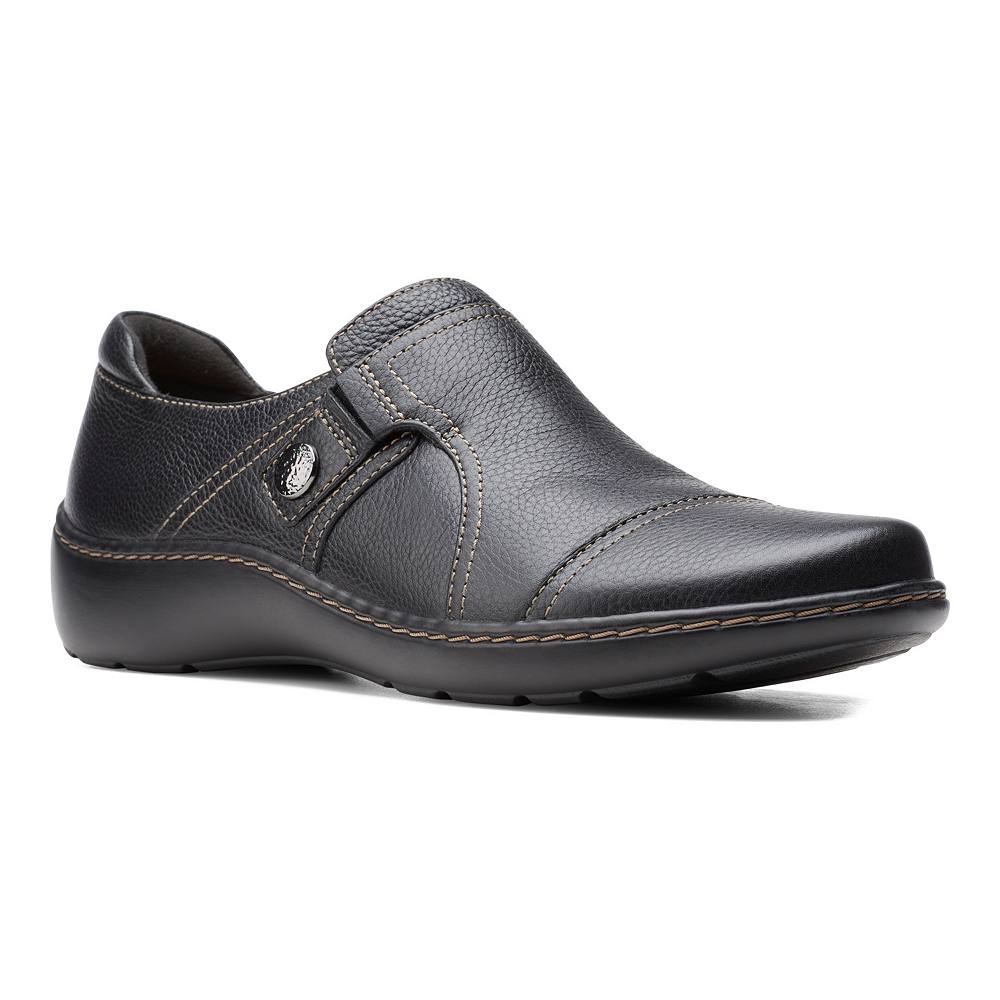 

Женские кожаные туфли Clarks Cora Poppy, цвет Black Tumbled