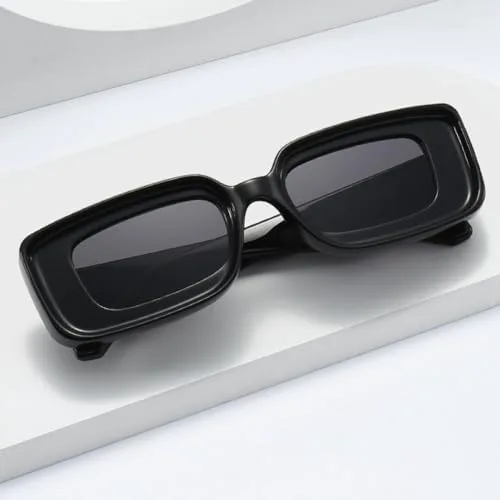 

Солнцезащитные очки прямоугольной формы конфетного цвета для женщин, винтажные мужские солнцезащитные очки в стиле панк цвета шампанского MTZJH, Purple Gray