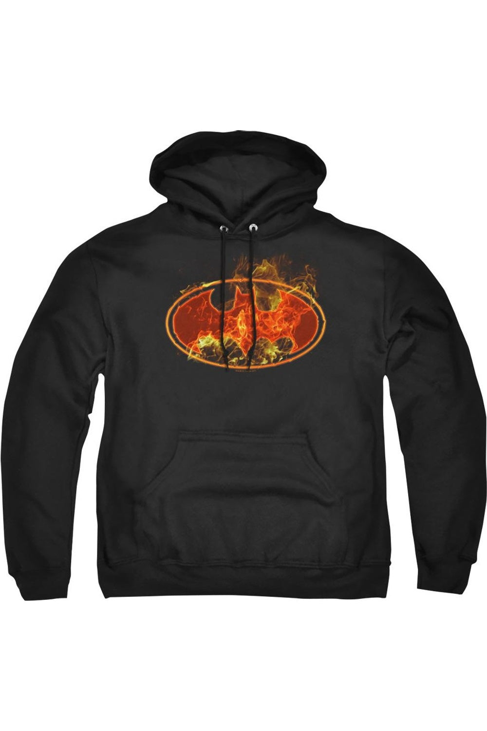 

Толстовка с капюшоном Batman Flames Logo для взрослых Gildan, черный