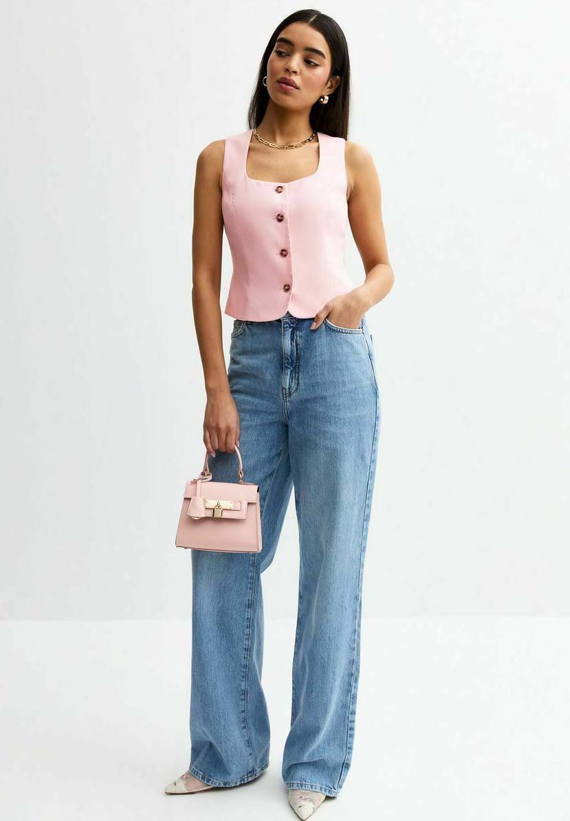 

Жилет SQUARE NECK New Look, розовый