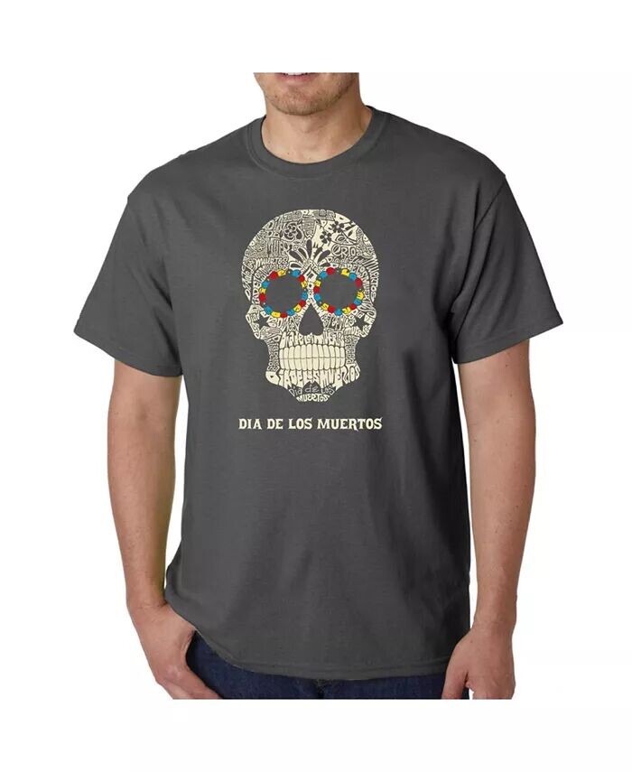 

Мужская футболка Word Art - Dia De Los Muertos LA Pop Art, серый