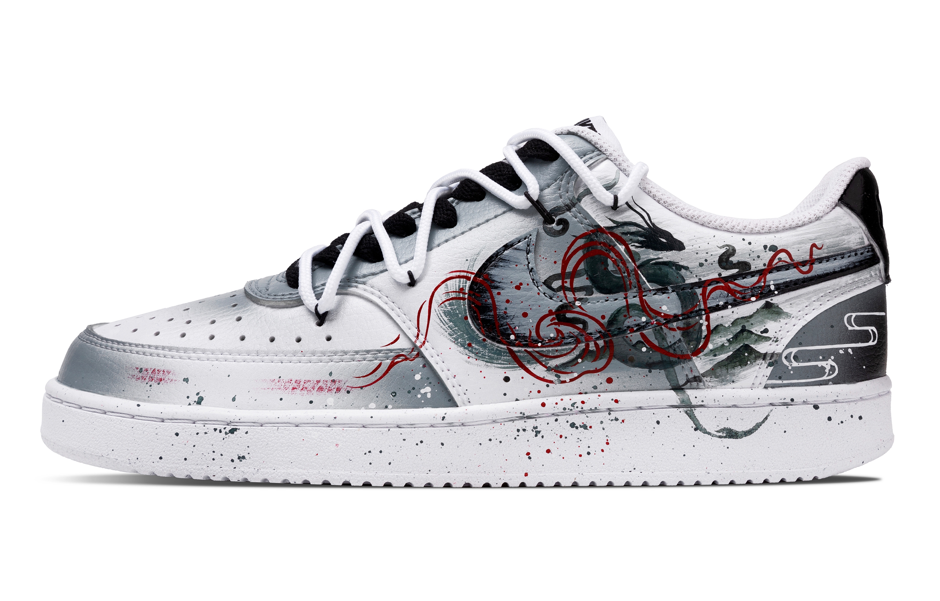 

Nike Кроссовки Court Vision 1 с низким верхом, противоскользящие, износостойкие, мужские, цвет черный яшма