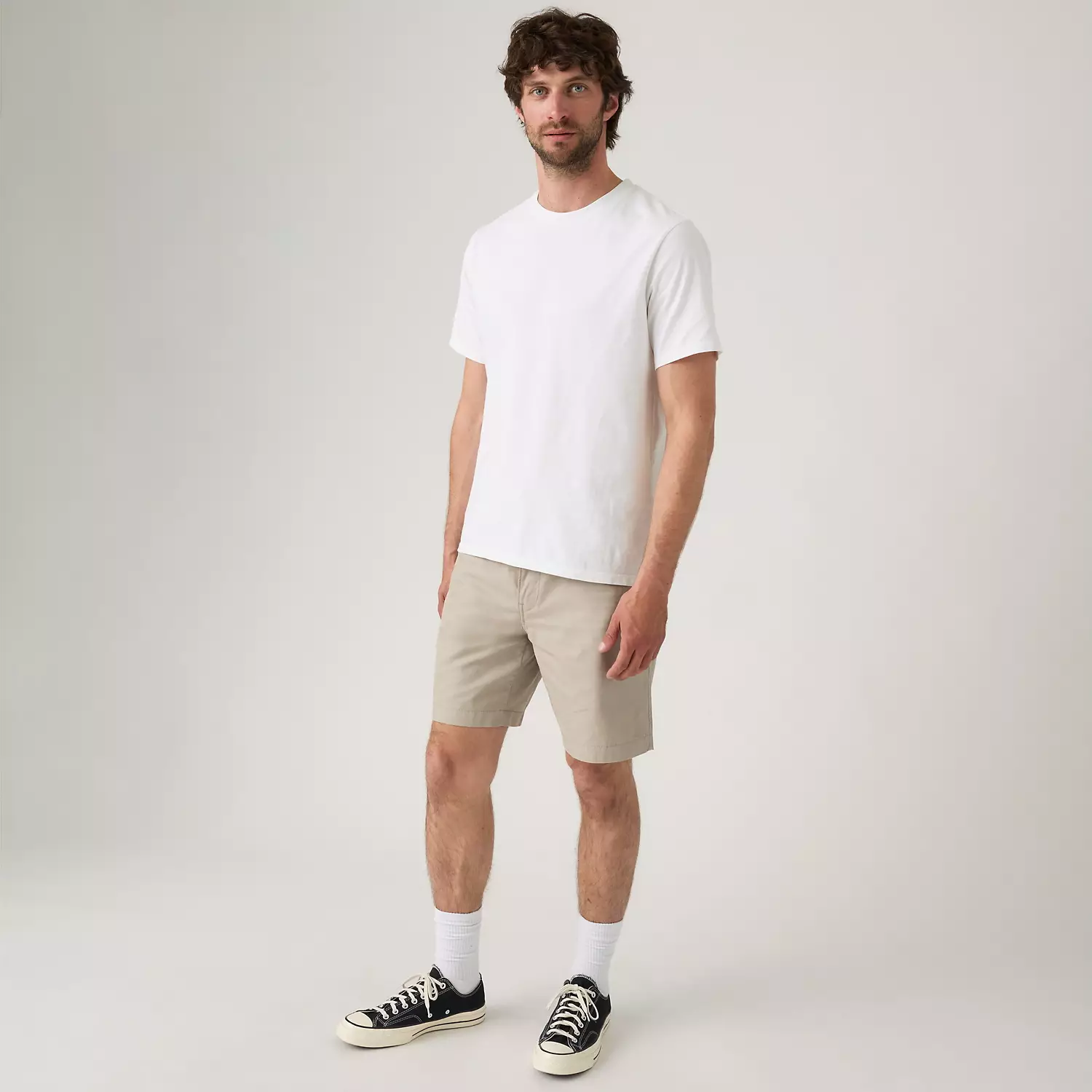 

Levi's XX Chino Authentic Свободные 8-дюймовые легкие мужские шорты из твила, цвет Vintage Khaki - Tan