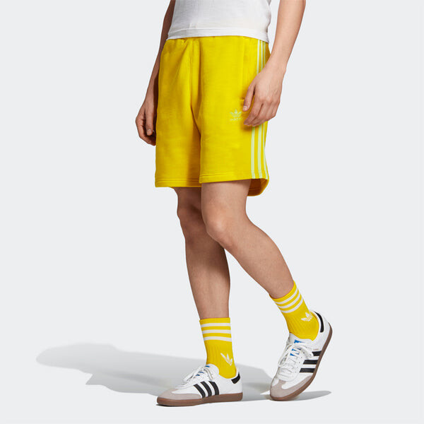Шорты оригинальные blc 3 s короткие полосатые повседневные спортивные шорты Adidas, желтый — фото 3