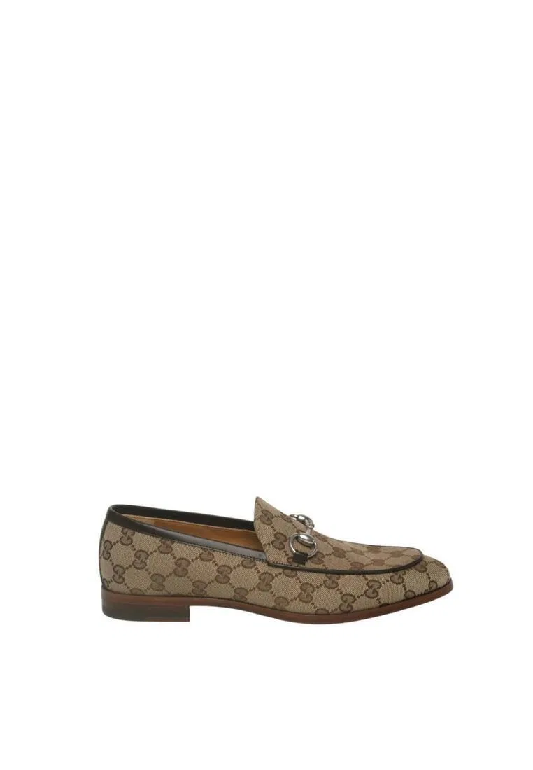 Лоферы из канвы GG Supreme, Gucci, бежевый