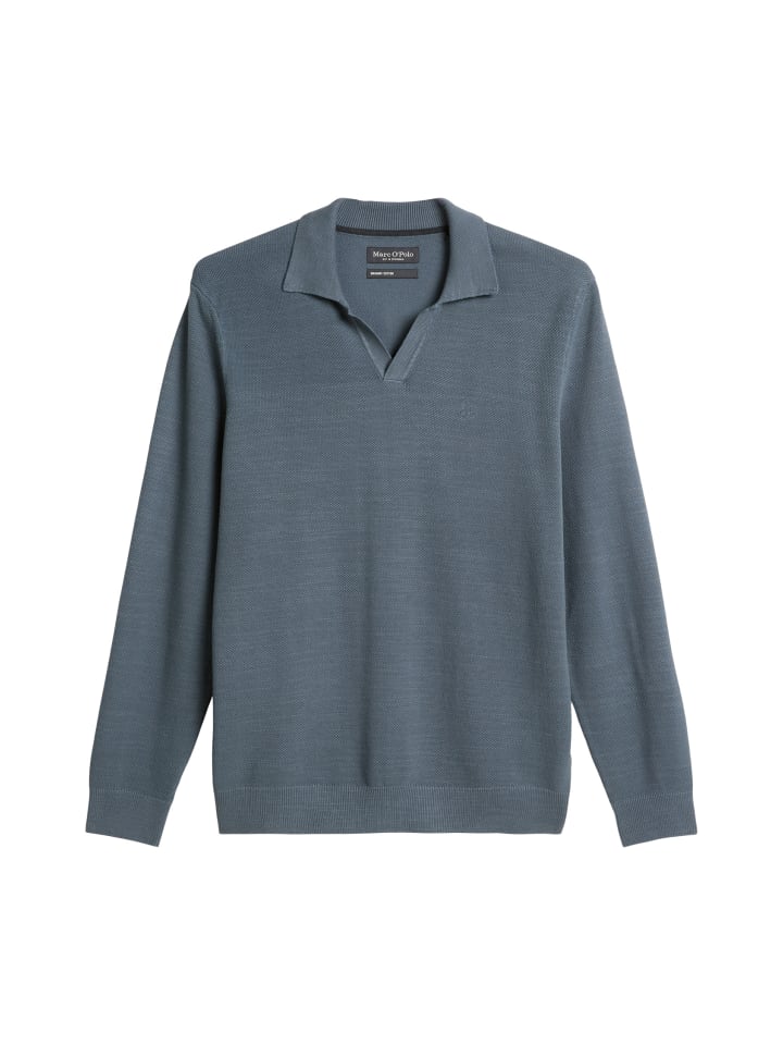 

Marc O'Polo Обычный свитер-поло цвета «Штормовой синий», Синий, Marc O'Polo Обычный свитер-поло цвета «Штормовой синий»