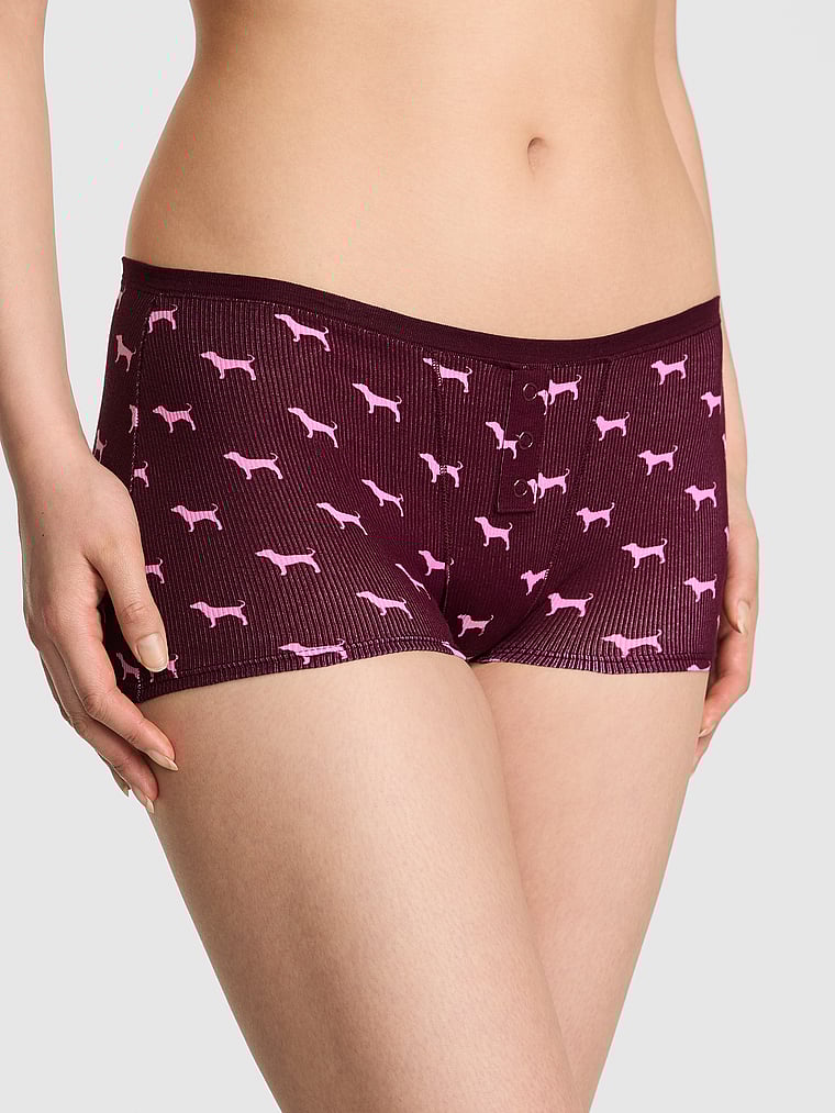 

Хлопковые трусики-шорты для общежития Pink, цвет wild rose dog print
