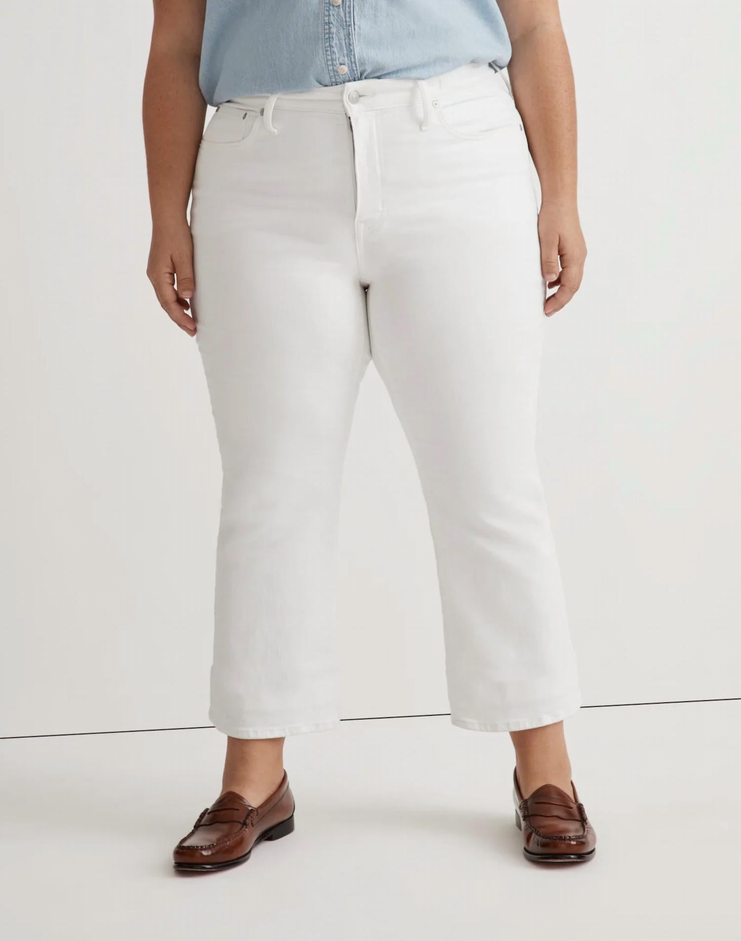 

Джинсы средней посадки Kickout Crop Flare - Plus Madewell, цвет n