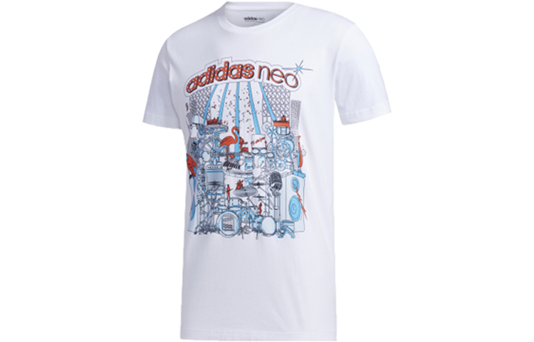 

Adidas Neo Футболка мужская белая, Белый, Adidas Neo Футболка мужская белая