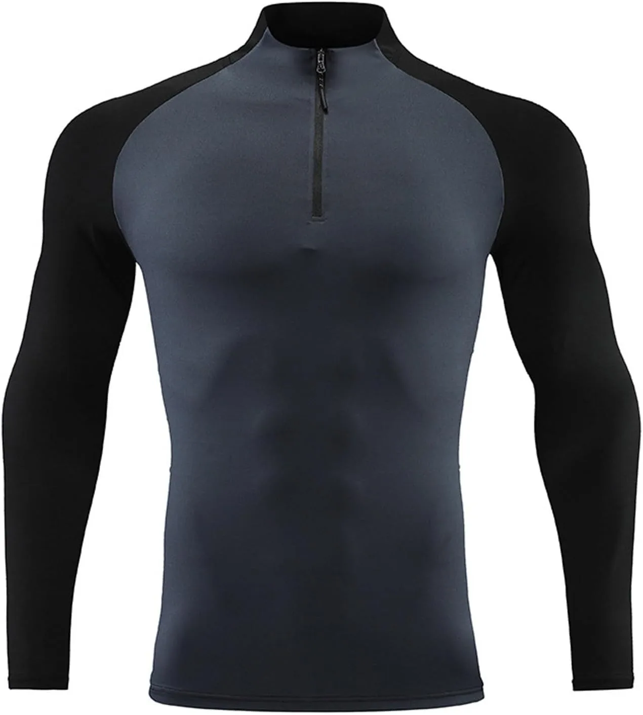 Мужская компрессионная футболка 1/4 Zip Pullover Lightweight Quick Dry