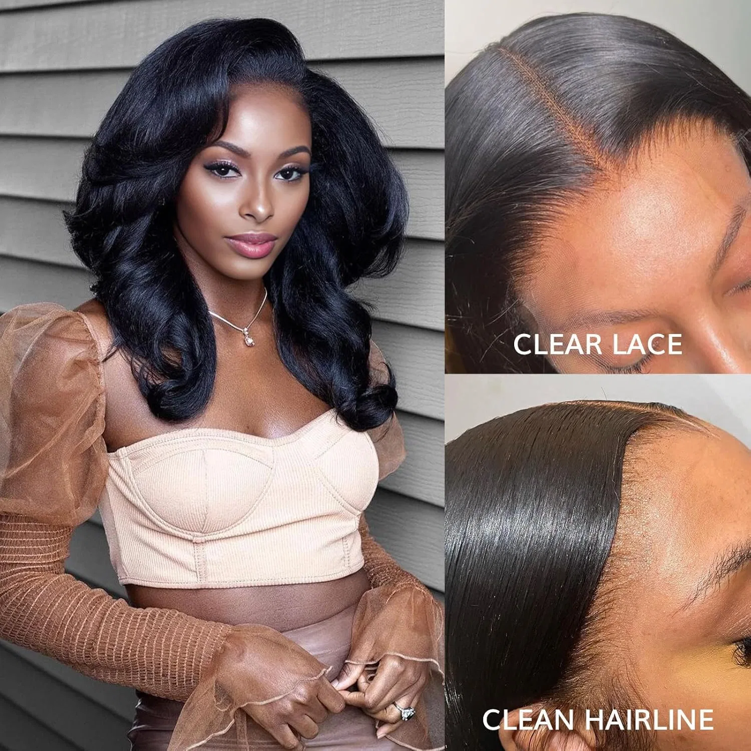 Накладные волосы IDN BEAUTY Skin Like HD 5X5 Lace Closure Body Wave Idn Beauty, #5X5 Natural Black Bw — фото 3