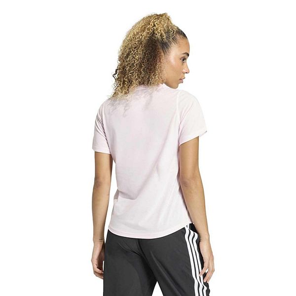 Женская футболка для тренировок seamless с круглым вырезом Adidas, Clear Pink — фото 2