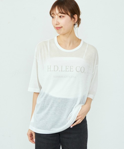 

Футболка-пуловер Lee, короткий рукав, прозрачная, белый