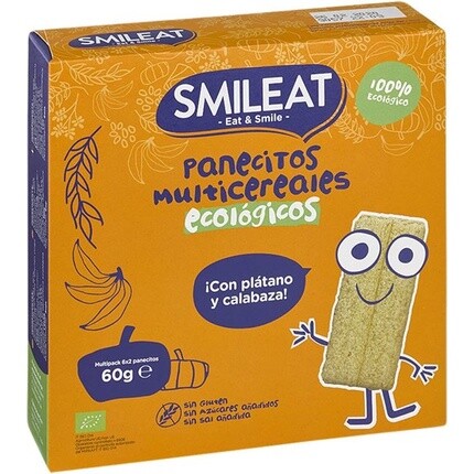 

Smileat Panecillos De Cereales Con Platano Y Calabaza Organic 60г