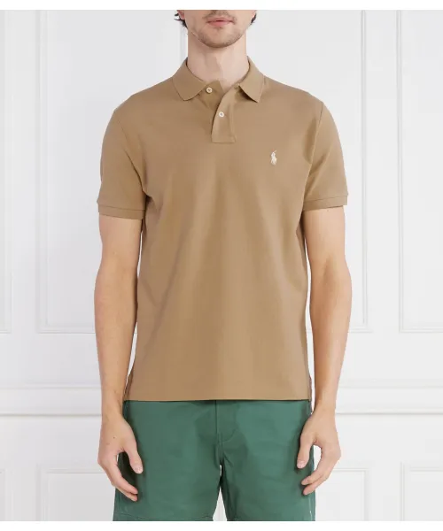 

Футболка поло Slim fit Polo Ralph Lauren, бежевый