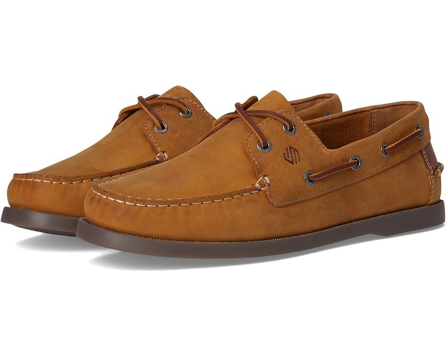 

Лоферы Johnston & Murphy Kids Zeke Boat Shoe, цвет Tan Oiled Leather