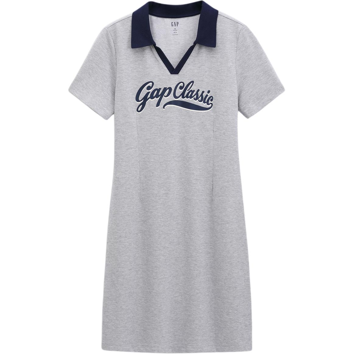 

Женское платье с коротким рукавом GAP, светло-серый