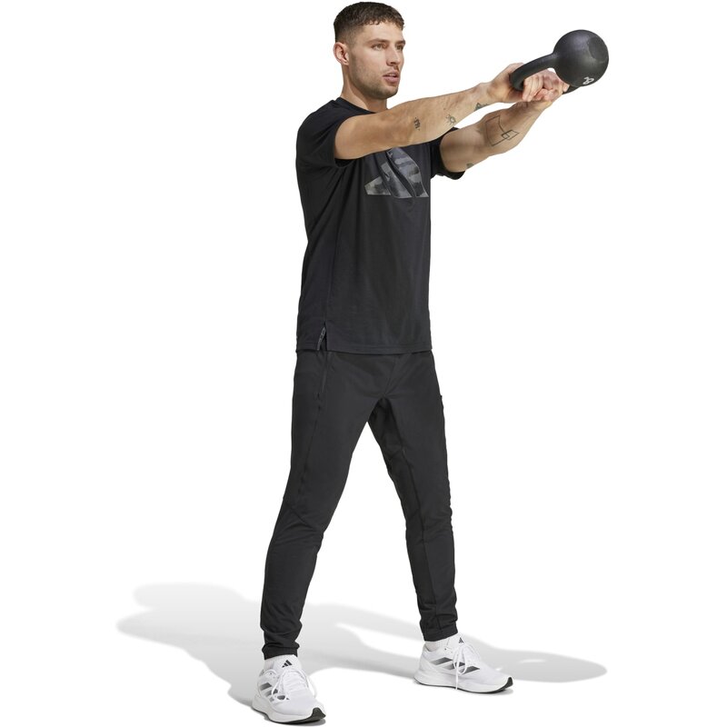 Футболка Train Essentials с камуфляжным принтом и логотипом Adidas, черный — фото 4