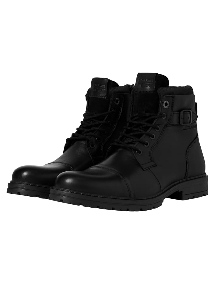 

Jack and Jones Кожаные ботинки JFWDEXTER SN черного цвета