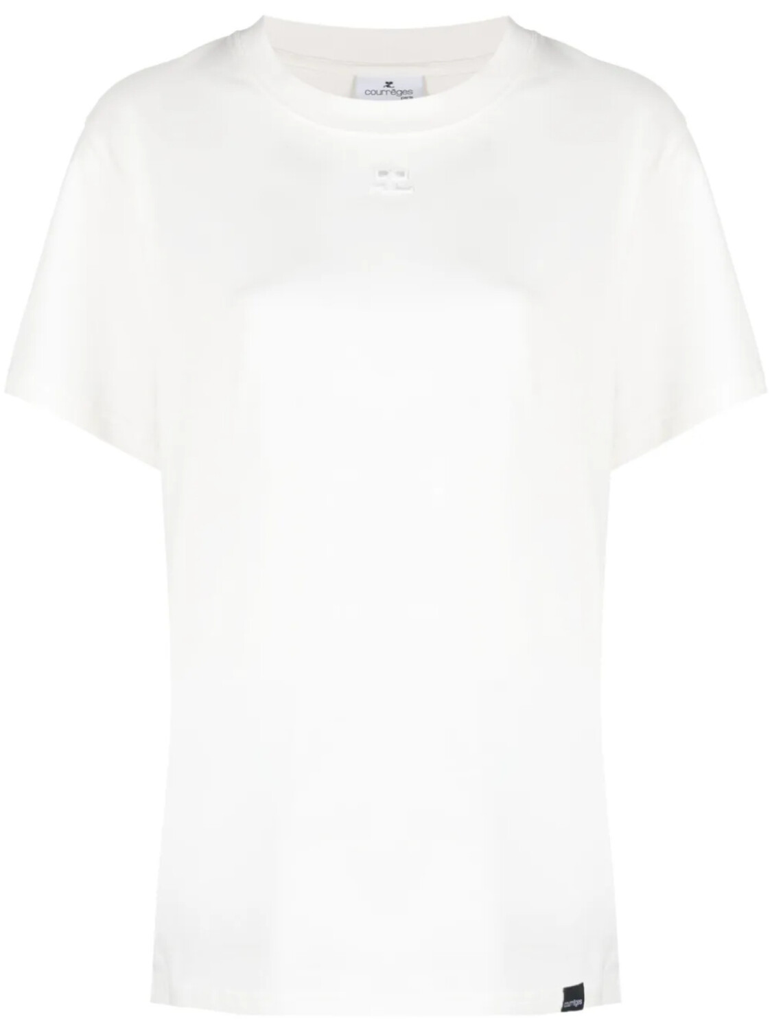 

Courrèges футболка с нашивкой-логотипом, белый