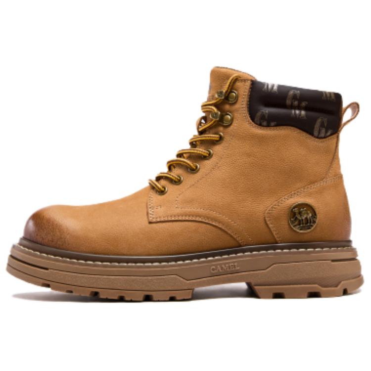 

CAMEL Амортизирующие противоскользящие короткие ботинки для улицы Abrasion Resistant 4,3 см мужские Desert Yellow