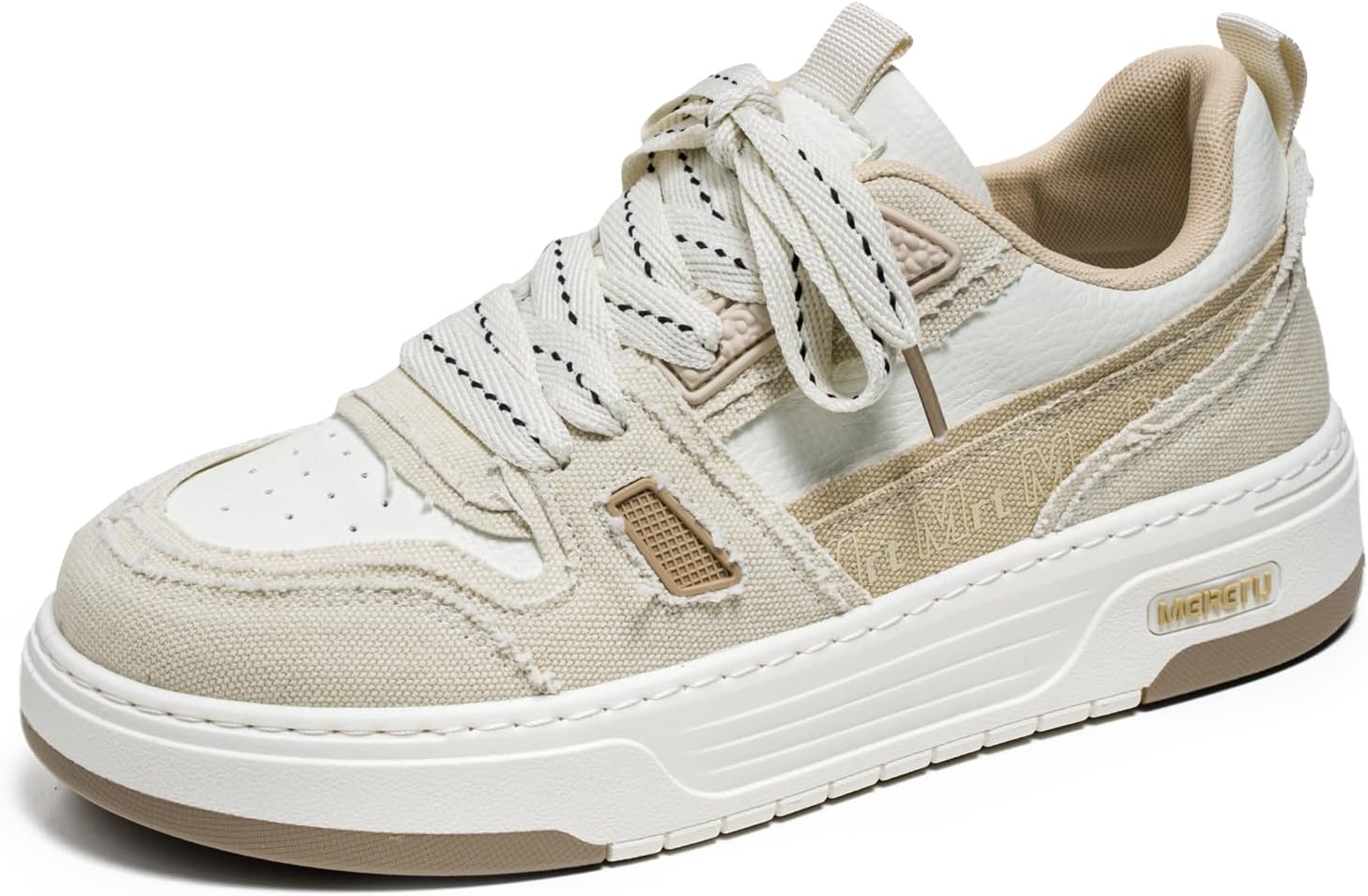 

Мужские массивные модные кроссовки, повседневные спортивные теннисные туфли для работы и прогулок, удобные, с платформой, противоскользящие, легкие, для активного отдыха на улице Generic, бежевый