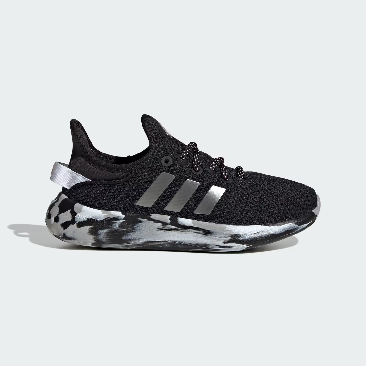 

Cloudfoam Pure Кроссовки для детей Adidas, цвет Core Black/Iron Metallic/Pink Spark