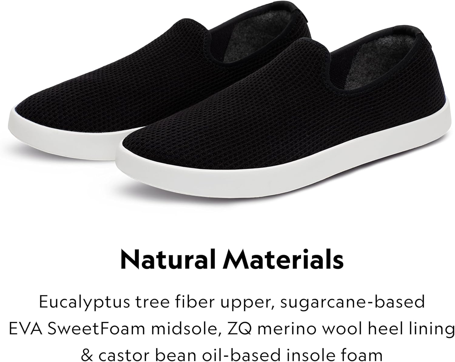 Мужские кроссовки Allbirds Tree Lounger, повседневные слипоны, машинная стирка, изготовлены из натуральных материалов, черный — фото 3