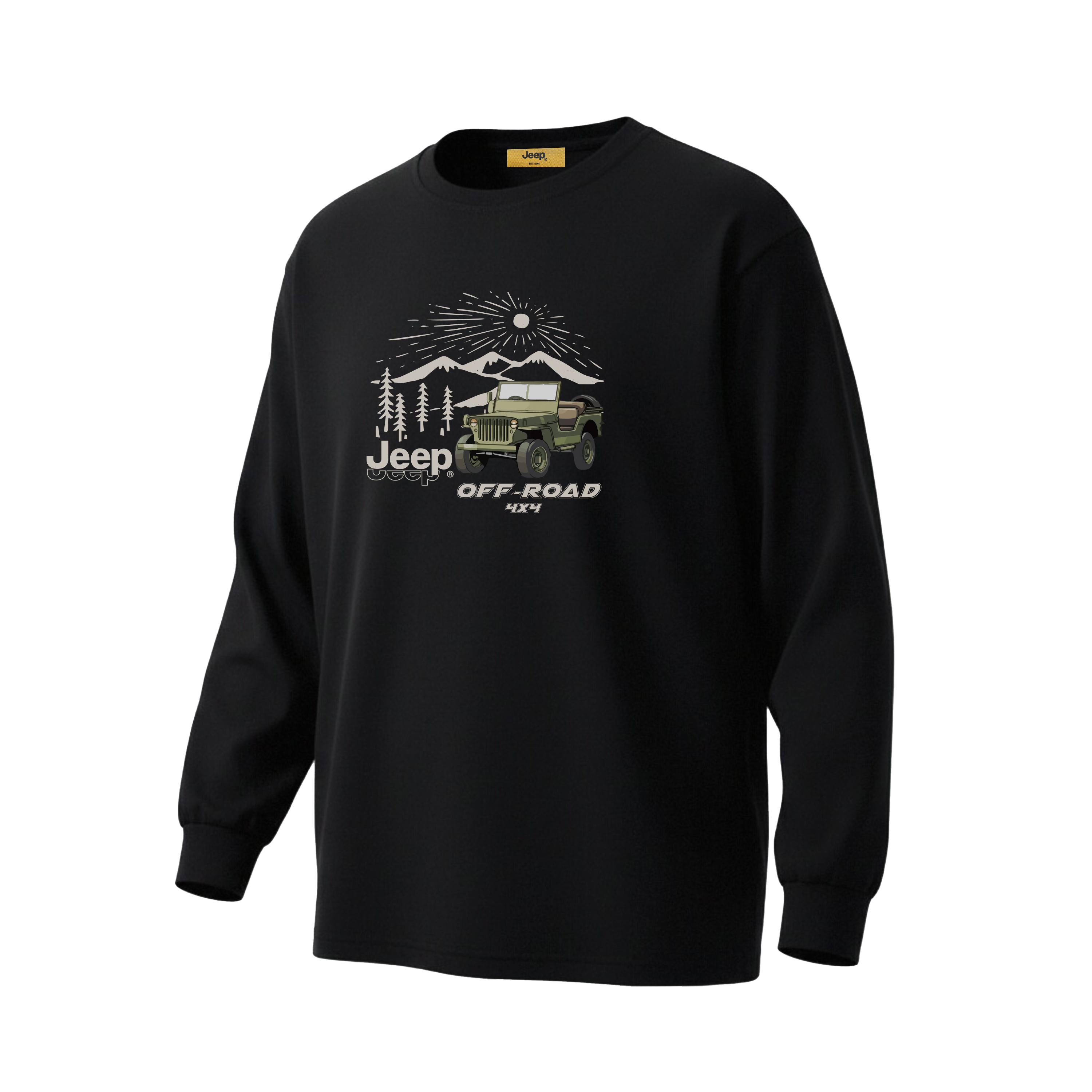 

Футболка Unisex Crew Neck Moderate Straight Fit Jeep, pure черный