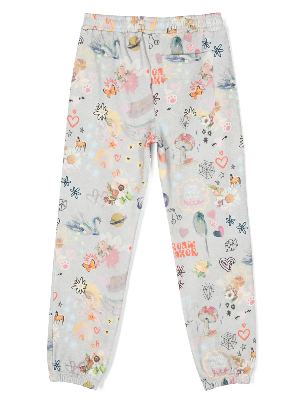 Спортивные брюки с логотипом Stella McCartney Kids, серый — фото 2
