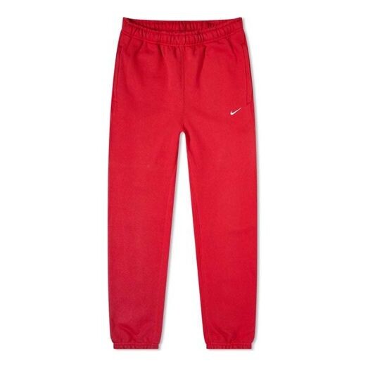 

Брюки lab logo retro classic fleece lined bundle feet sports pants red Nike, красный