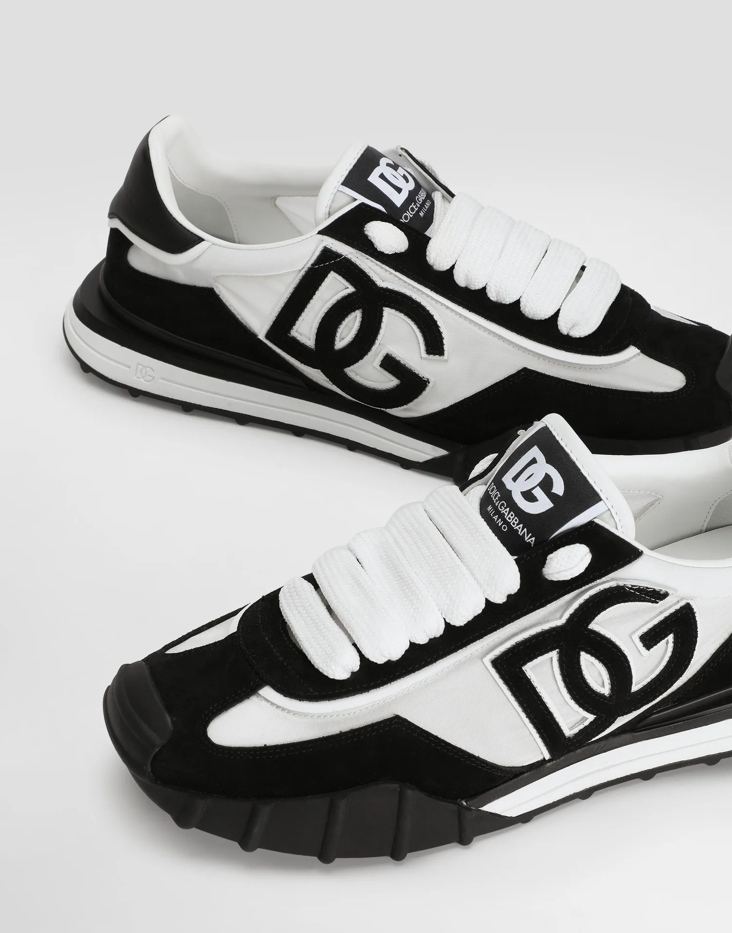 Кроссовки DG Athletic из ткани и телячьей кожи DOLCE & GABBANA, белый — фото 4
