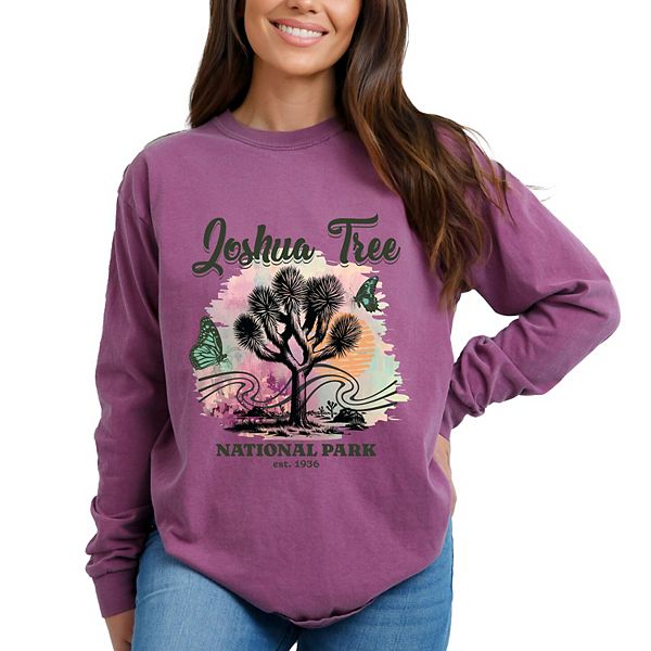 

Футболка с длинным рукавом Joshua tree national park est 1936 garment dyed Simply Sage Market, Berry