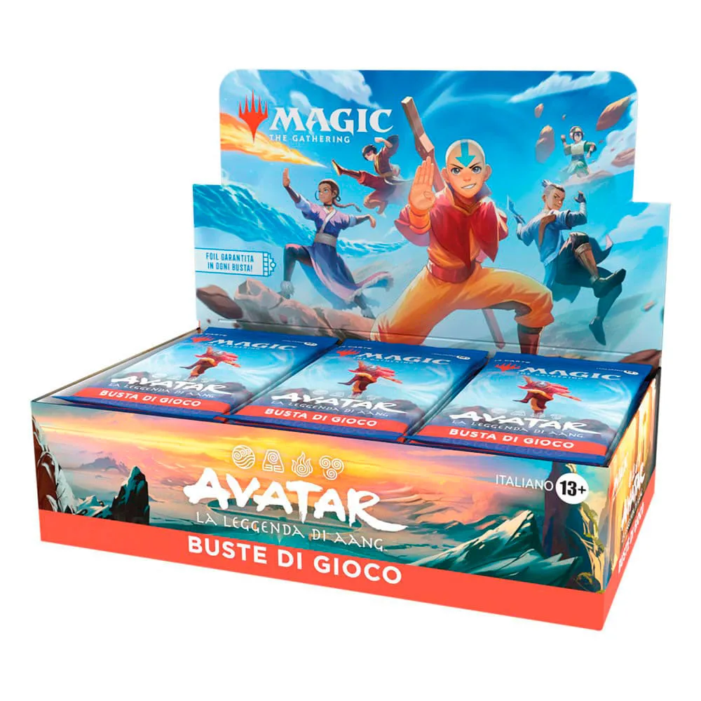 

Набор коллекционных карточек Wizards Of The Coast Magic The Gathering Avatar The Last Airbender, 30 пачек, итальянский язык, синий