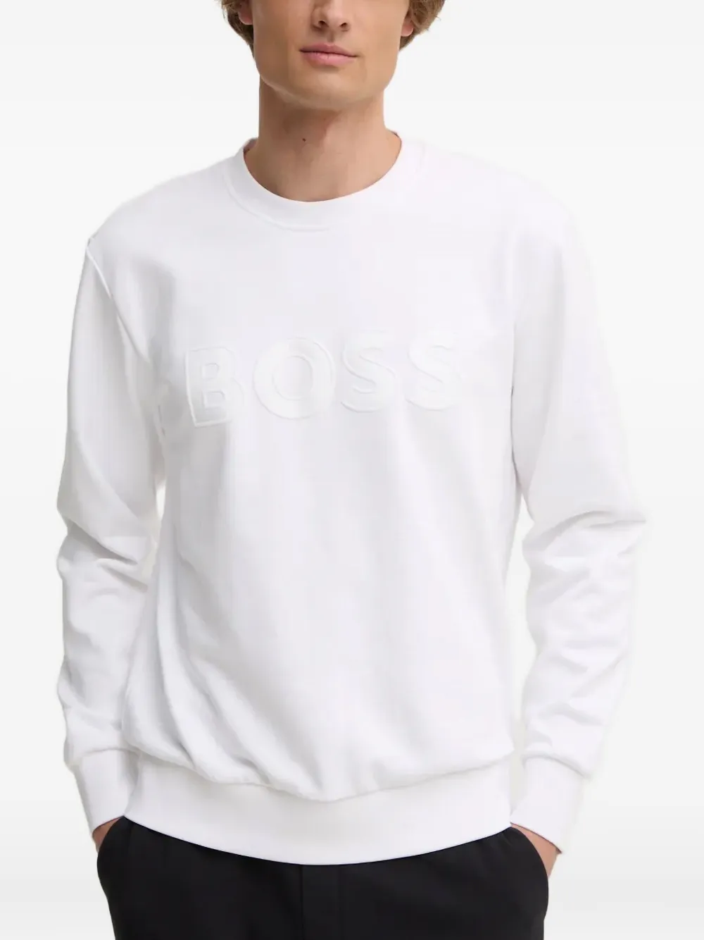 

Свитшот C-Soleri 60 с круглым вырезом Boss, белый