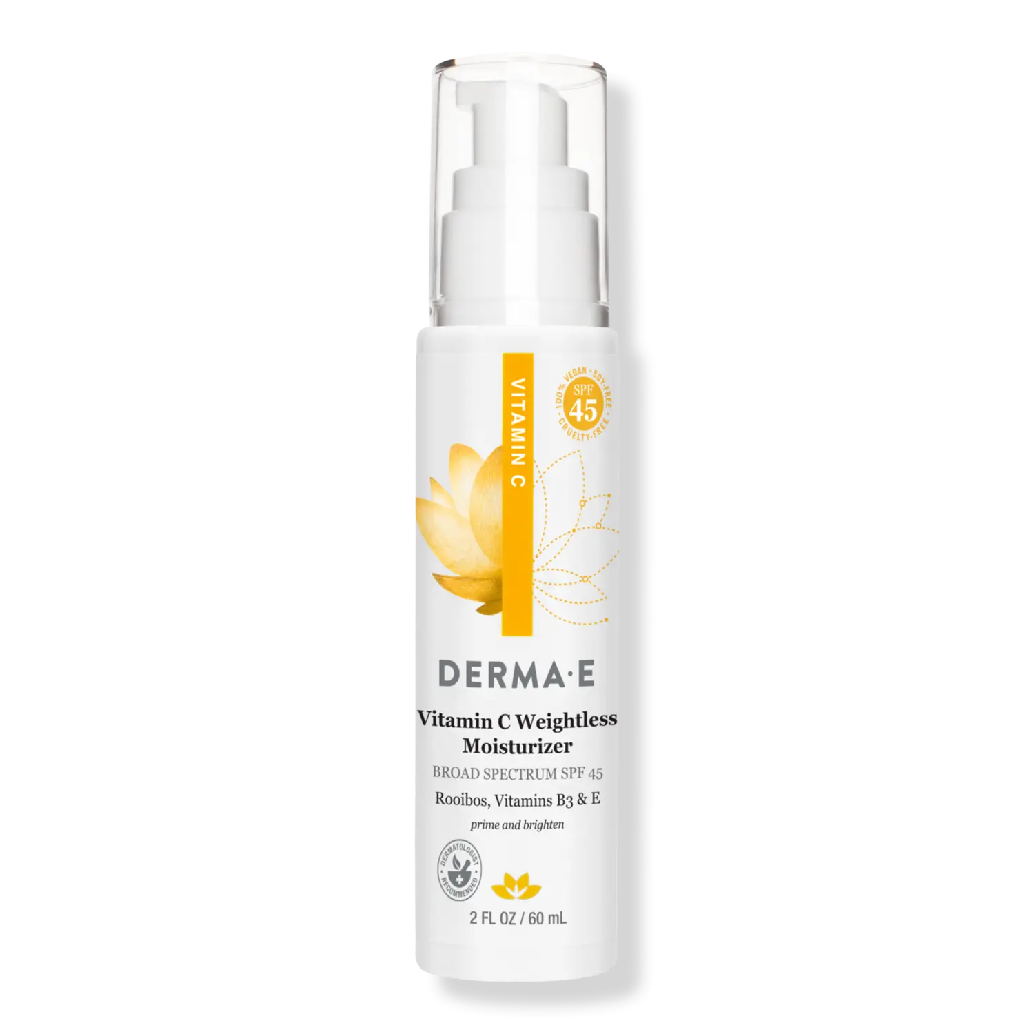 

Увлажняющий крем с витамином С широкого спектра действия и SPF 45. Невесомая текстура. DERMA E
