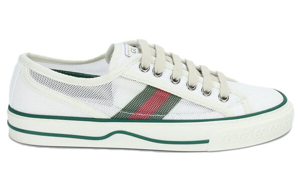 Кроссовки (WMNS) GUCCI Tennis 1977 Low Top Sneaker 'White Green', белый — фото 2