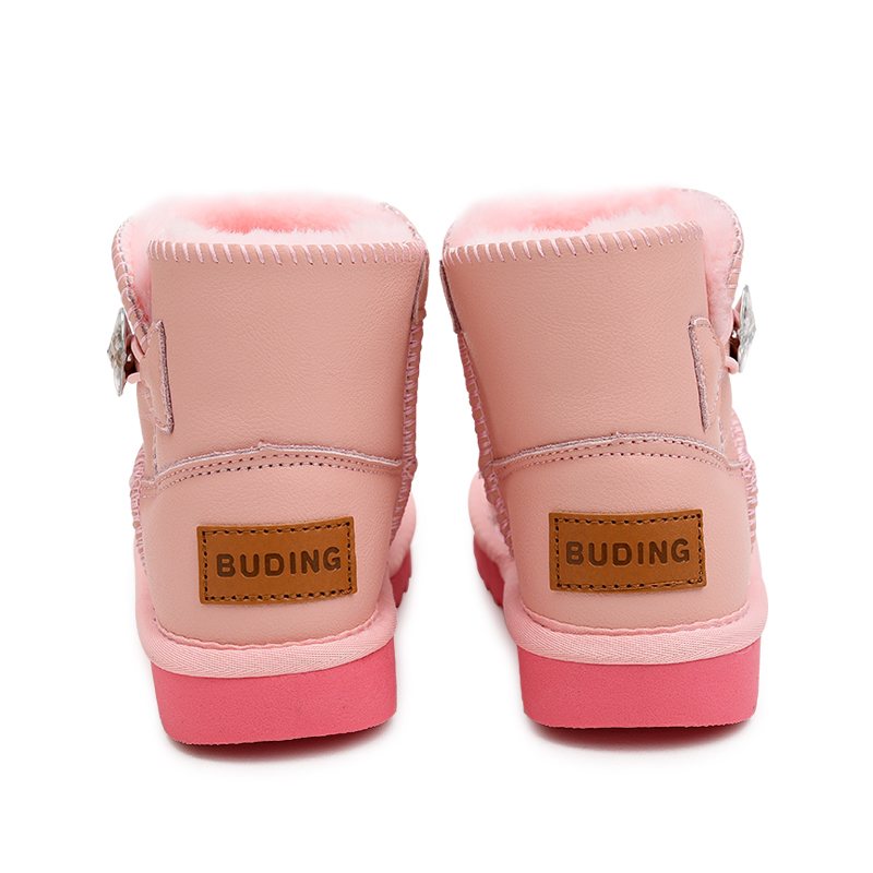 Прочные теплые детские ботинки с низким голенищем Budding, розовый — фото 4