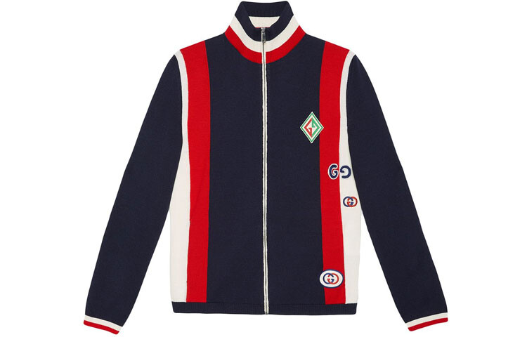 Куртка GUCCI, мужская, шерсть, синий